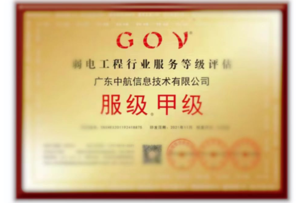 弱電工程行業(yè)服級甲級